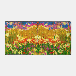 抽象芸術カラフルアートカラフルガーデンデスクマット デスクマット
