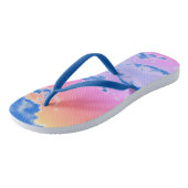 抽象芸術カラフルアートクラウド/ピンクサマーシューズ/ ビーチサンダル (アングル)