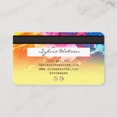 抽象芸術カラフルアートクレジットカードスタイル金ゴールド 名刺 (裏面)