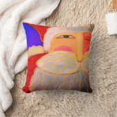 抽象芸術カラフルアートサンタクロース絵画ズ クッション (ブランケット)