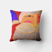 抽象芸術カラフルアートサンタクロース絵画ズ クッション (裏面)