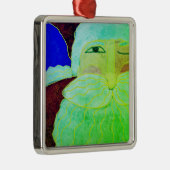 抽象芸術カラフルアートサンタクロース メタルオーナメント (右)