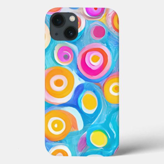 抽象芸術カラフルアートサークルのアーティザンおもしろい Case-Mate iPhoneケース (裏面)
