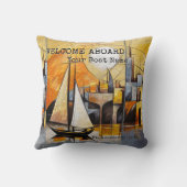 抽象芸術カラフルアートシルボー航海のト クッション (裏面)