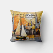 抽象芸術カラフルアートシルボー航海のト クッション (正面)