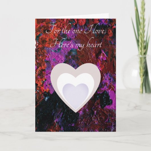 抽象芸術カラフルアートバレンタイン シーズンカード (正面)