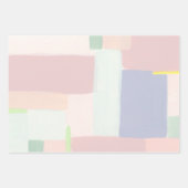 抽象芸術カラフルアートパステルラッピング紙 ラッピングペーパーシート (正面2)