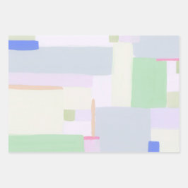 抽象芸術カラフルアートパステルラッピング紙 ラッピングペーパーシート