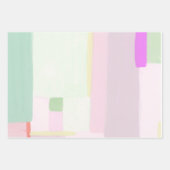 抽象芸術カラフルアートパステルラッピング紙 ラッピングペーパーシート (正面3)