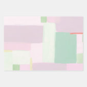 抽象芸術カラフルアートパステルラッピング紙 ラッピングペーパーシート (正面2)