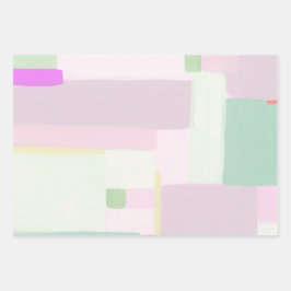 抽象芸術カラフルアートパステルラッピング紙 ラッピングペーパーシート