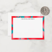 抽象芸術カラフルアートパーソナライズされた文具 ノートカード (正面/裏面インサイチュ)