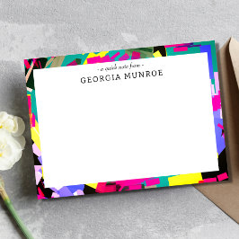 抽象芸術カラフルアートパーソナライズされた文具 ノートカード