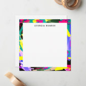 抽象芸術カラフルアートパーソナライズされた文具 ノートカード (正面/裏面インサイチュ)