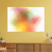 抽象芸術カラフルアートパープルグリーンピンクレッドイエロー キャンバスプリント (インサイチュ (リビング))