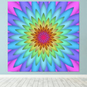 抽象芸術カラフルアートフラワーキャンバス印刷 キャンバスプリント (インサイチュ (ウッドフロア))