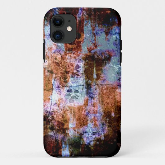 抽象芸術カラフルアートフローラグランジテクスチャ Case-Mate iPhoneケース (裏面)