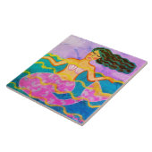 抽象芸術カラフルアートマーメイド タイル (側面)