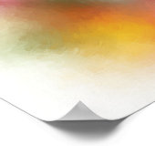 抽象芸術カラフルアートレッドイエローブルーグリーンパープル ポスター (角)