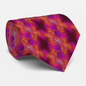 抽象芸術カラフルアート、紫オレンジピンク ネクタイ (ロール)