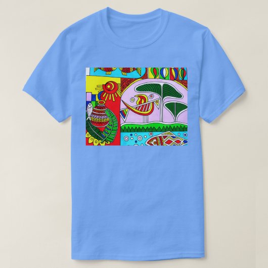抽象芸術カラフルア描ート Tシャツ (デザイン正面)