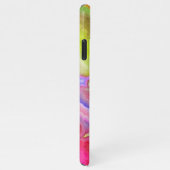 抽象芸術カラフルインクとモノグラム iPhoneケース (右側)