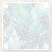 抽象芸術カラフルインクアートガラスコースター ガラスコースター (裏面)