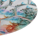 抽象芸術カラフルインクアート カッティングボード (角)