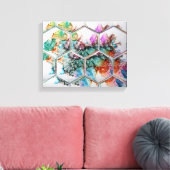 抽象芸術カラフルインクアート キャンバスプリント (インサイチュ (リビング))