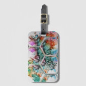 抽象芸術カラフルインクアート ラゲッジタグ (正面縦)