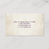 抽象芸術カラフルインク(ばちゃばちゃ)跳ねる蝶 名刺 (裏面)