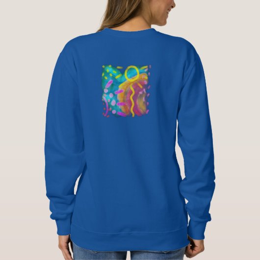 抽象芸術カラフルウェアラブル美術 スウェットシャツ (裏面)