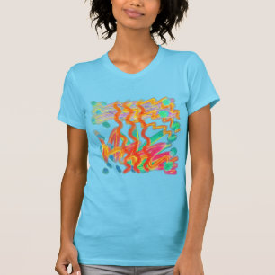 抽象芸術カラフルウェアラブル美術 Tシャツ