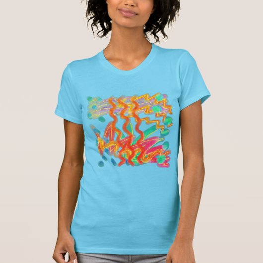 抽象芸術カラフルウェアラブル美術 Tシャツ (正面)