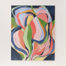 抽象芸術カラフルウォーターカラーアートジグソーパズル