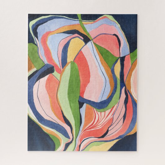 抽象芸術カラフルウォーターカラーアートジグソーパズル ジグソーパズル (縦)