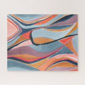 抽象芸術カラフルウォーターカラーアートジグソーパズル ジグソーパズル (横)