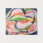 抽象芸術カラフルウォーターカラーアートタペストリー タペストリー (正面(横))