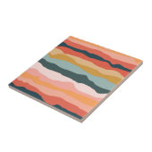 抽象芸術カラフルウストライプェイモダンド タイル (側面)