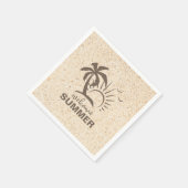 抽象芸術カラフルエステモダンティックサマービーチ スタンダードカクテルナプキン (角)