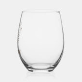 抽象芸術カラフルエステモダンティックサマービーチ ステムなしワイングラス (左)