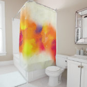 抽象芸術カラフルオイルのキャンバスのテクスチャへのペイント。 シャワーカーテン (インサイチュ)