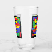 抽象芸術カラフルガラス タンブラーグラス (右)
