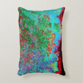 抽象芸術カラフルガーデンと夕日 アクセントクッション (正面(垂直))