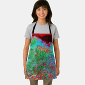 抽象芸術カラフルガーデンと夕日 エプロン (インサイチュ)