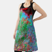 抽象芸術カラフルガーデンと夕日 エプロン (インサイチュ)