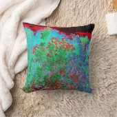 抽象芸術カラフルガーデンと夕日 クッション (ブランケット)