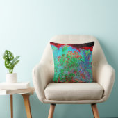 抽象芸術カラフルガーデンと夕日 クッション (椅子)