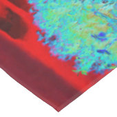 抽象芸術カラフルガーデンと夕日 テーブルクロス (アングル)