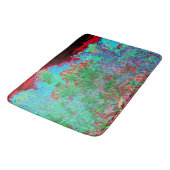 抽象芸術カラフルガーデンと夕日 バスマット (アングル)